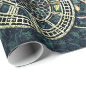Cadeau Papier peint vintage de Steampunk (Coin rond)
