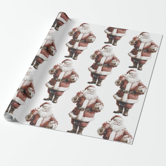 Cadeau Papier père Noël Wrapper (Déroulé)