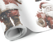 Cadeau Papier père Noël Wrapper (Coin rond)