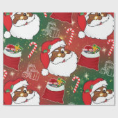 Cadeau Papier père Noël Wrapper (Plat)