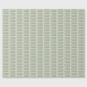 Cadeau Papier personnalisé rétro vert