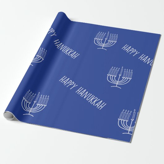 Cadeau Papier plat Hanoukka Wrapper (Déroulé)