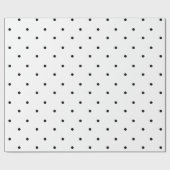 Cadeau Papier Pois noir et blanc (Plat)