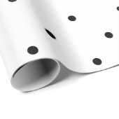 Cadeau Papier Pois noir et blanc (Coin rond)