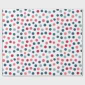 Cadeau Papier Pois rose bleu (Plat)