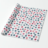 Cadeau Papier Pois rose bleu (Déroulé)