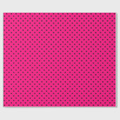 Cadeau Papier Pois rose/noir (Plat)