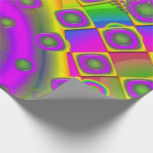 Cadeau Papier Pop Neon Psychedelic (Coin)