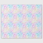 Cadeau Papier Poster de animal Girly Pastel Leopard (Plat)