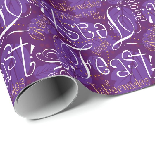 Cadeau Papier pourpre de festin de Scatterletter (Coin rond)