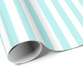 Cadeau Papier rayé bleu et blanc (Coin rond)