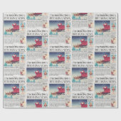 Cadeau Papier rétro Enveloppant Noël (Plat)