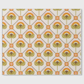 Cadeau Papier Retro les années 70 Rainbow Flower Wrapper (Plat)