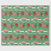 Cadeau Papier Retro Vintage de Noël (Plat)