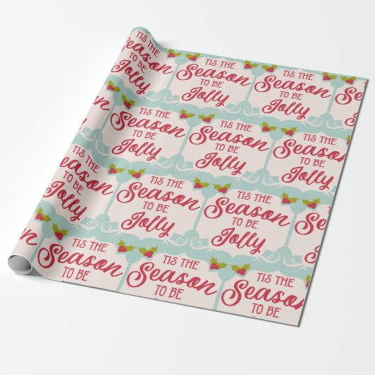 Cadeau Papier Retro Vintage de Noël (Déroulé)