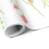 CADEAU PAPIER ROSE DE WRAPPING EN COULEUR D'EAU (Coin rond)