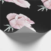 Cadeau Papier Rose d'enveloppement noir Elegant rose (Coin)