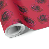 Cadeau Papier rose papier Rose romantique (Coin rond)