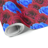 Cadeau Papier rose papier Rose romantique (Coin rond)