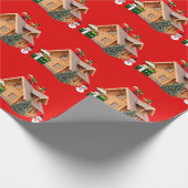 Cadeau Papier rouge Cabine de Noël (Coin)