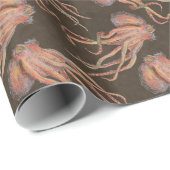 Cadeau Papier rouge de poulpe (Coin rond)