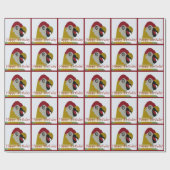 Cadeau Papier rouge d'enveloppe de collage de tête de (Plat)