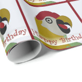 Cadeau Papier rouge d'enveloppe de collage de tête de (Coin rond)