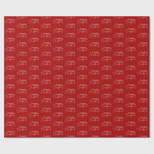 Cadeau Papier rouge Joyeux Noël (Plat)