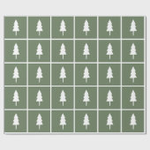 Cadeau Papier rustique d'arbre de Noël (Plat)