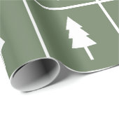 Cadeau Papier rustique d'arbre de Noël (Coin rond)