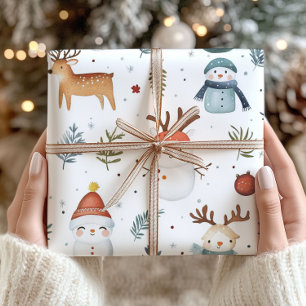 Cadeau Papier scandinave nordique d'enveloppement de Noël
