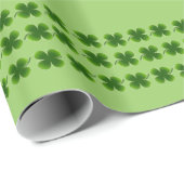 Cadeau Papier shamrock (Coin rond)