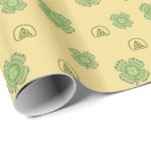 Cadeau Papier Shamrock Celtique (Coin rond)