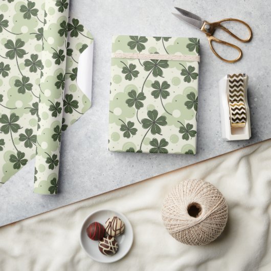 Cadeau Papier Shamrock Lucky & élégant (Artisanat)