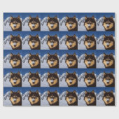 Cadeau Papier Sibérien Husky (Plat)