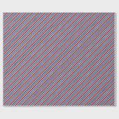 Cadeau Papier simple à rayures bleu-blanc blanc (Plat)