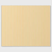 Cadeau Papier simple à rayures jaune et blanc (Plat)