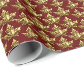Cadeau Papier Souvenir Gold Canada (Coin rond)