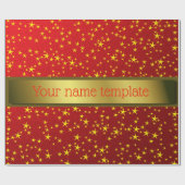 Cadeau papier texte modèle étoile jaune (Plat)