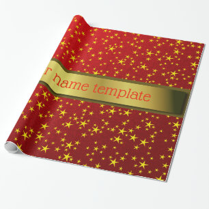 Cadeau papier texte modèle étoile jaune