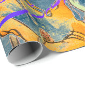 CADEAU PAPIER TIGER ET FLEURS JAPONAISES (Coin rond)