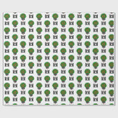 Cadeau Papier Tissu Noir Rouge Topieux (Plat)