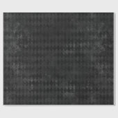 Cadeau Papier Tissu vintage Arlequin Noir (Plat)