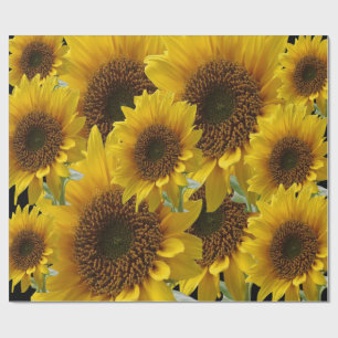 Cadeau Papier tournesol enveloppant mat