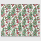 Cadeau Papier traditionnel/classique Arbre de Noël (Plat)