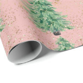 Cadeau Papier traditionnel/classique Arbre de Noël (Coin rond)