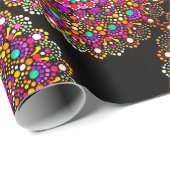 Cadeau Papier tricot Mandala (Coin rond)