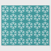 Cadeau Papier turquoise Chic Snowflake Wrapper (Plat)