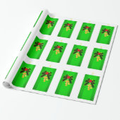 Cadeau Papier vert à bougie de Noël (Déroulé)