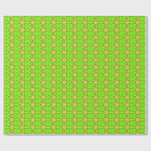 Cadeau papier vert étoile or (Plat)
